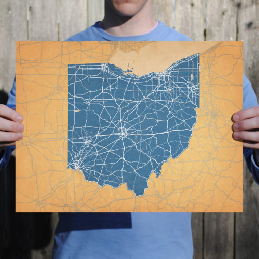 Ohio Map Art by City Prints - Image 2