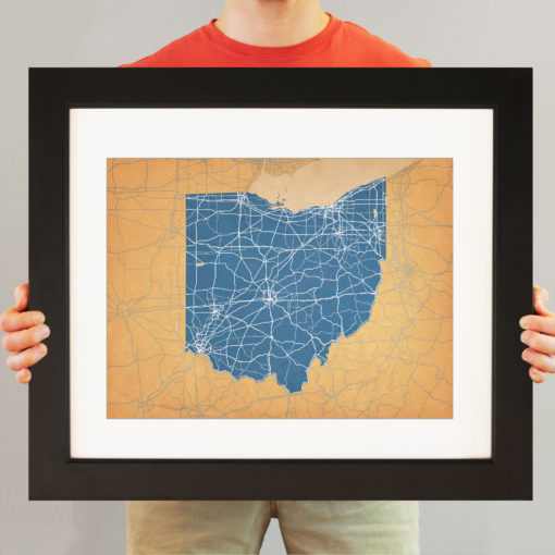 Ohio Map Art by City Prints - Image 3