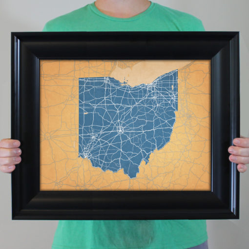 Ohio Map Art by City Prints - Image 4