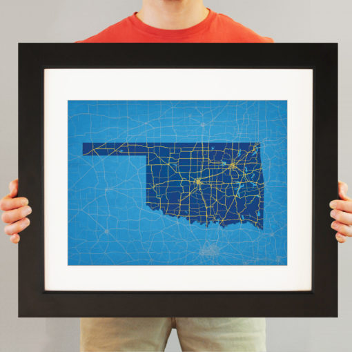 Oklahoma Map Art by City Prints - Image 3