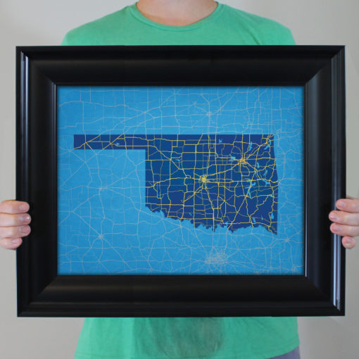 Oklahoma Map Art by City Prints - Image 4