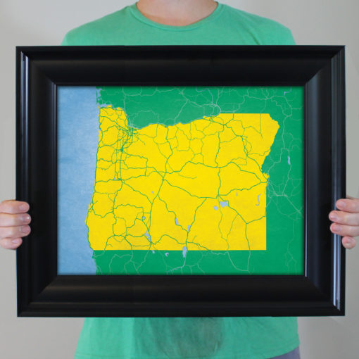 Oregon Map Art by City Prints - Image 4