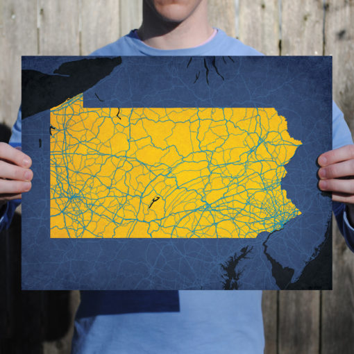 Pennsylvania Map Art by City Prints - Image 2