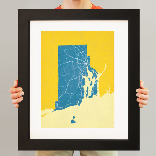 Rhode Island Map Art by City Prints - Image 3