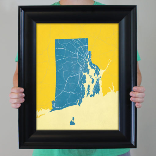 Rhode Island Map Art by City Prints - Image 4