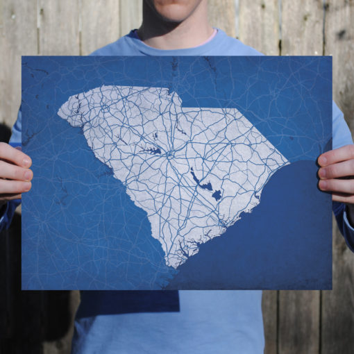 South Carolina Map Art by City Prints - Image 2