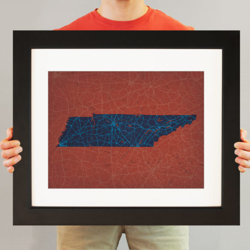Tennessee Map Art by City Prints - Image 3