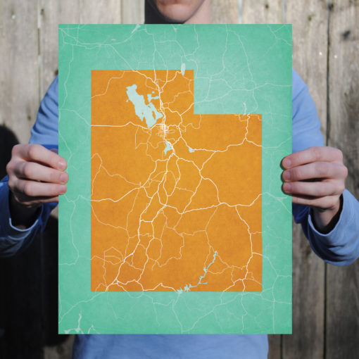 Utah Map Art by City Prints - Image 2