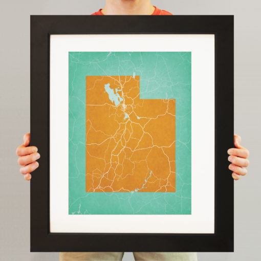 Utah Map Art by City Prints - Image 3
