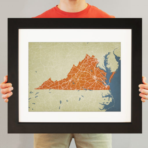 Virginia Map Art by City Prints - Image 3