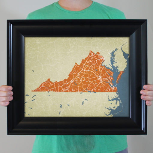 Virginia Map Art by City Prints - Image 4