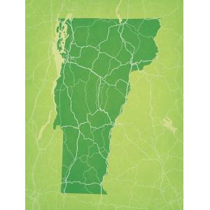 Vermont Map Art by City Prints