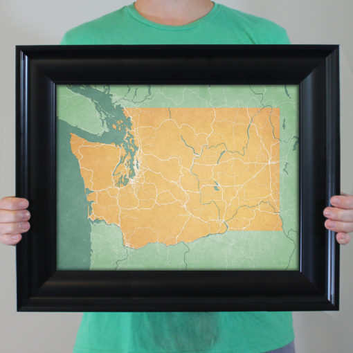 Washington Map Art by City Prints - Image 4