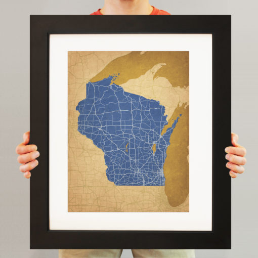 Wisconsin Map Art by City Prints - Image 3