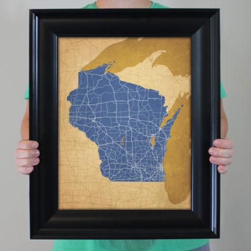 Wisconsin Map Art by City Prints - Image 4