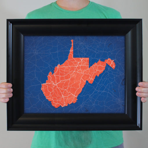 West Virginia Map Art by City Prints - Image 4