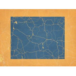 Wyoming Map Art by City Prints