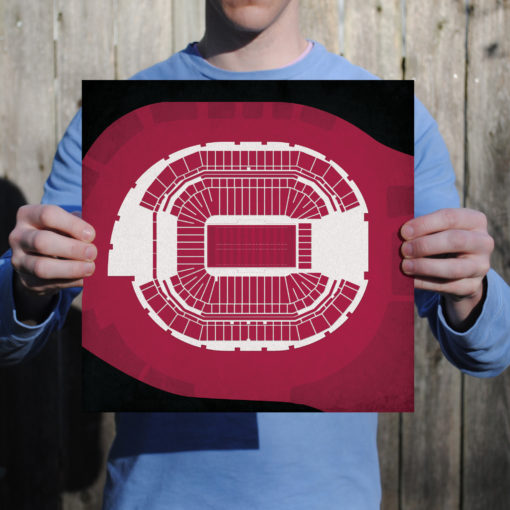 Univeristy of Phoenix Stadium Map Art by City Prints - Image 2