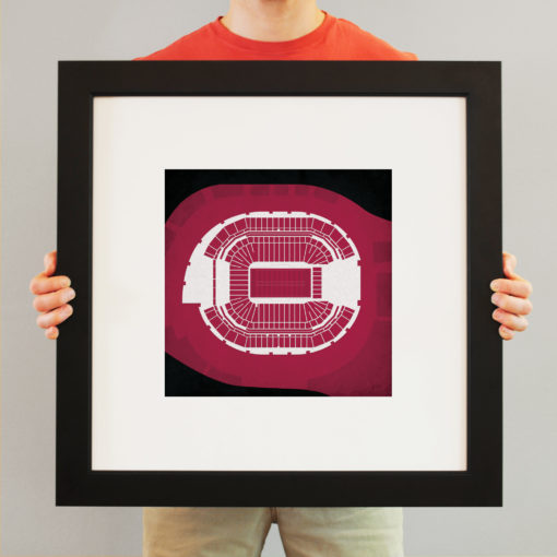 Univeristy of Phoenix Stadium Map Art by City Prints - Image 3