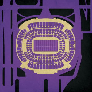 M&T Bank Stadium Map Art by City Prints