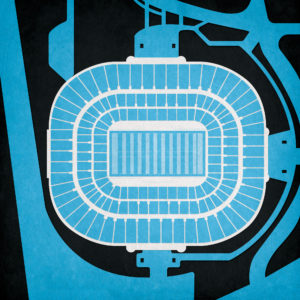 Bank of America Stadium Map Art by City Prints