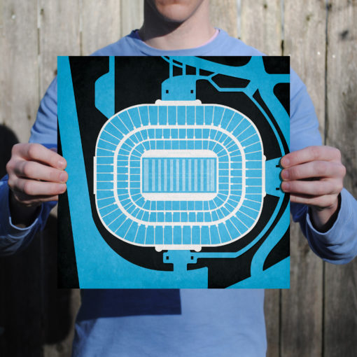 Bank of America Stadium Map Art by City Prints - Image 2