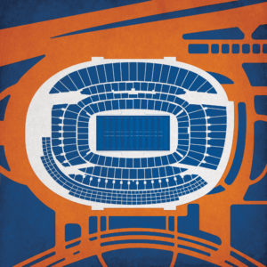 Soldier Field Map Art by City Prints
