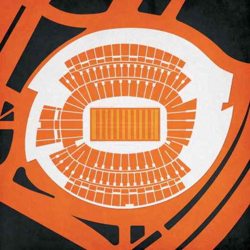 Paul Brown Stadium Map Art by City Prints