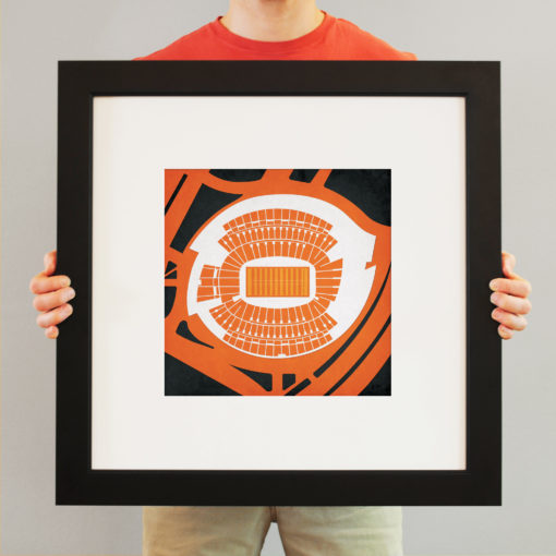 Paul Brown Stadium Map Art by City Prints - Image 3