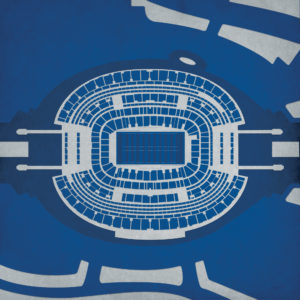 AT&T Stadium Map Art by City Prints