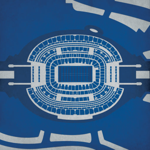 AT&T Stadium Map Art by City Prints