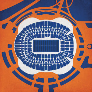Sports Authority Field at Mile High Map Art by City Prints