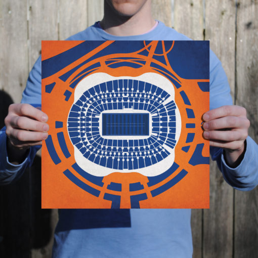 Sports Authority Field at Mile High Map Art by City Prints - Image 2