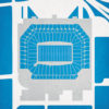 Ford Field Map Art by City Prints