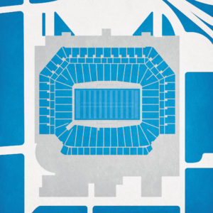 Ford Field Map Art by City Prints