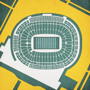 Lambeau Field Map Art by City Prints