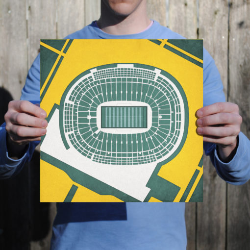 Lambeau Field Map Art by City Prints - Image 2