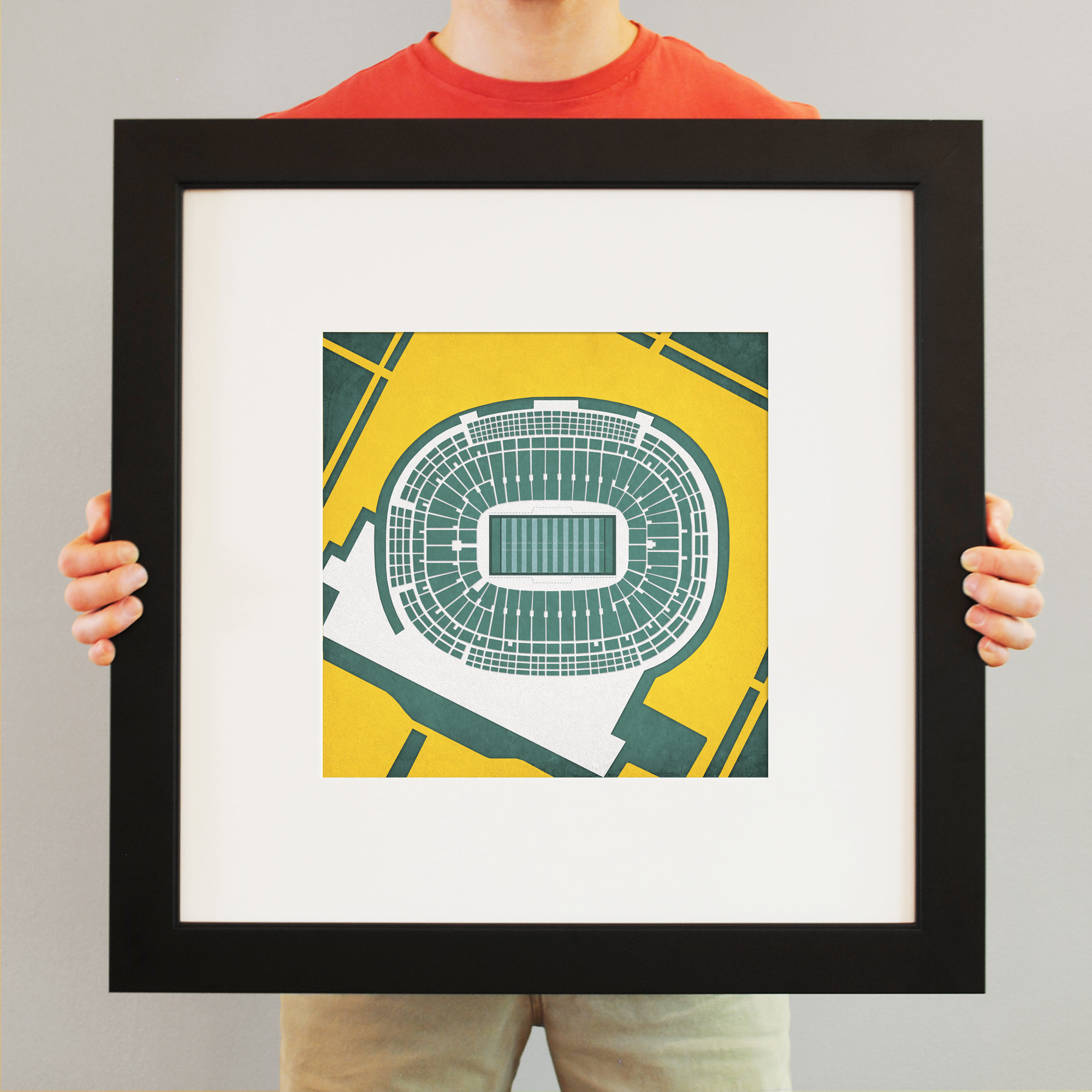 Lambeau Field Map Art By City Prints The