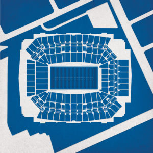 Lucas Oil Stadium Map Art by City Prints