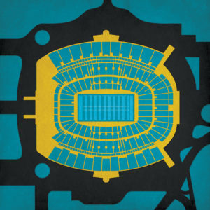 EverBank Field Map Art by City Prints