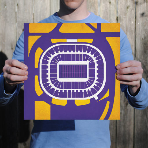 Hubert H. Humphrey Metrodome Map Art by City Prints - Image 2