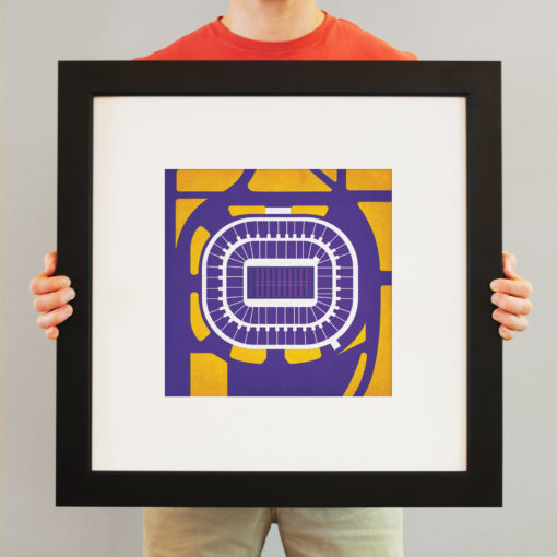 Hubert H. Humphrey Metrodome Map Art by City Prints - Image 3