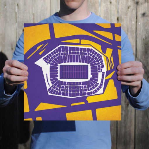 U.S. Bank Stadium Map Art by City Prints - Image 2