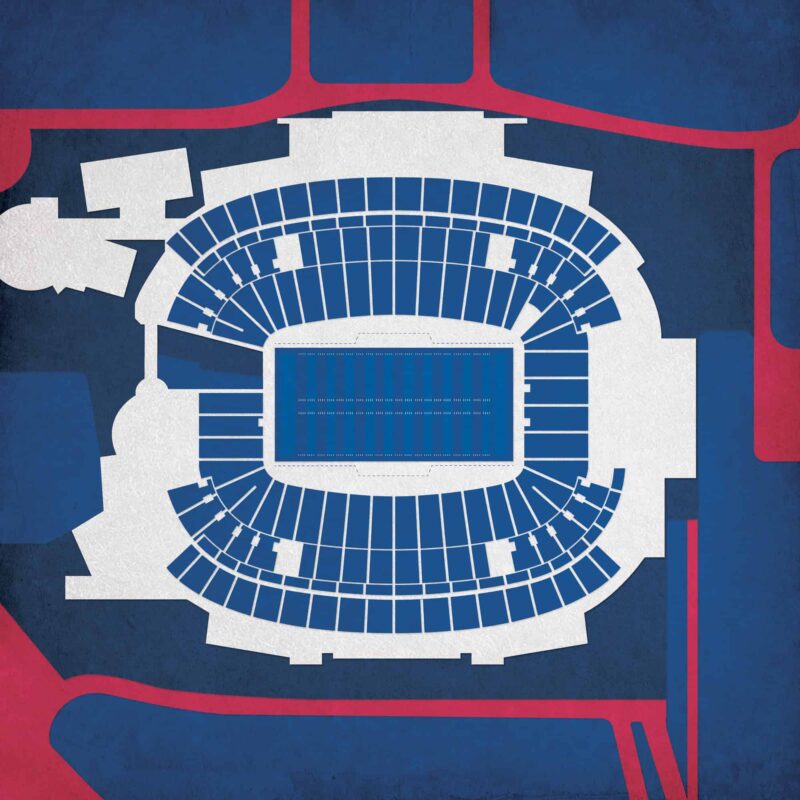 Gillette Stadium Map Art by City Prints - The Map Shop