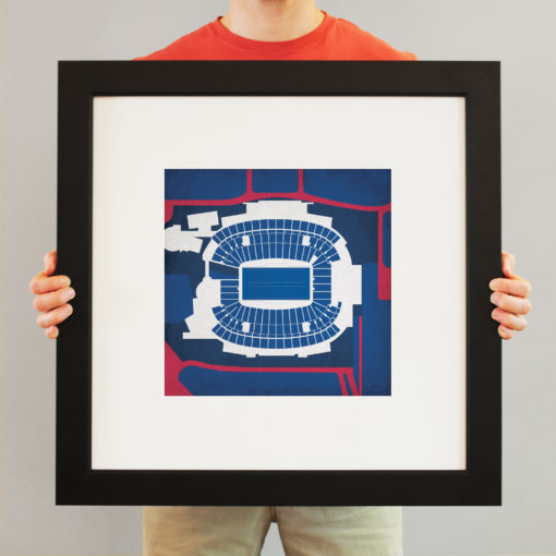 Gillette Stadium Map Art by City Prints - Image 3