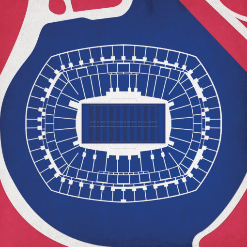 MetLife Stadium Map Art by City Prints