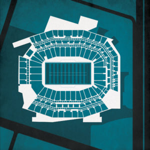Lincoln Financial Field Map Art by City Prints