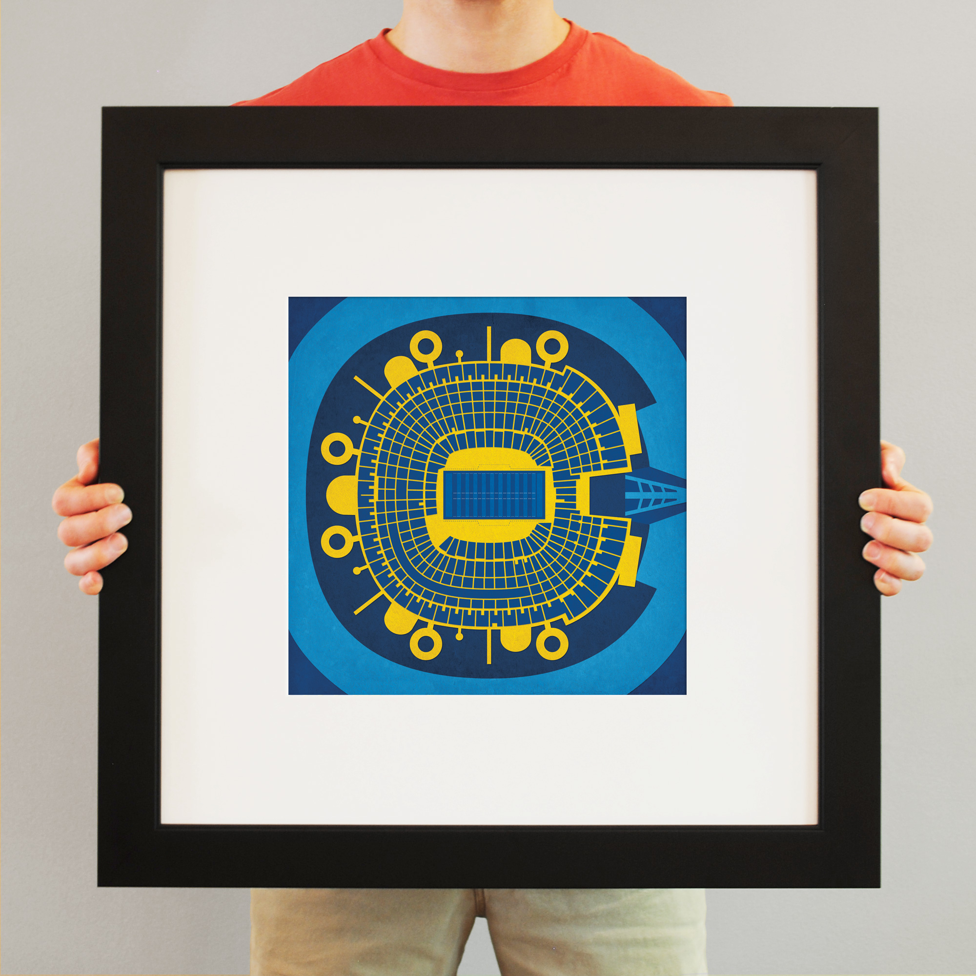 Qualcomm Stadium Map Art By City Prints