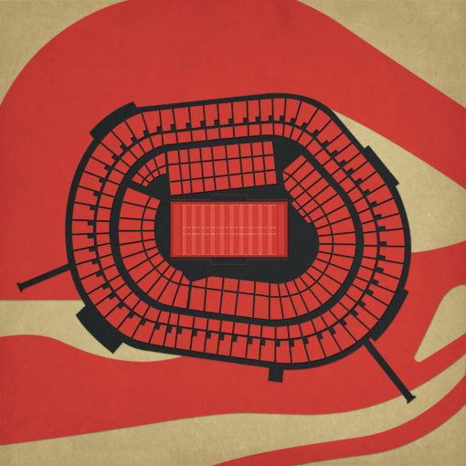 Candlestick Park Map Art by City Prints