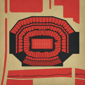 Levi's Stadium Map Art by City Prints